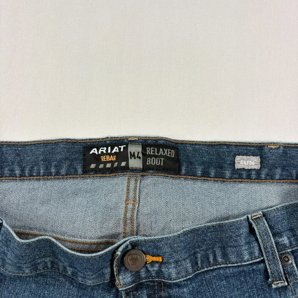 Ariat Jeans Mens 44x36 Blue M4 Relaxed Boot Cut Workwear Western Denim